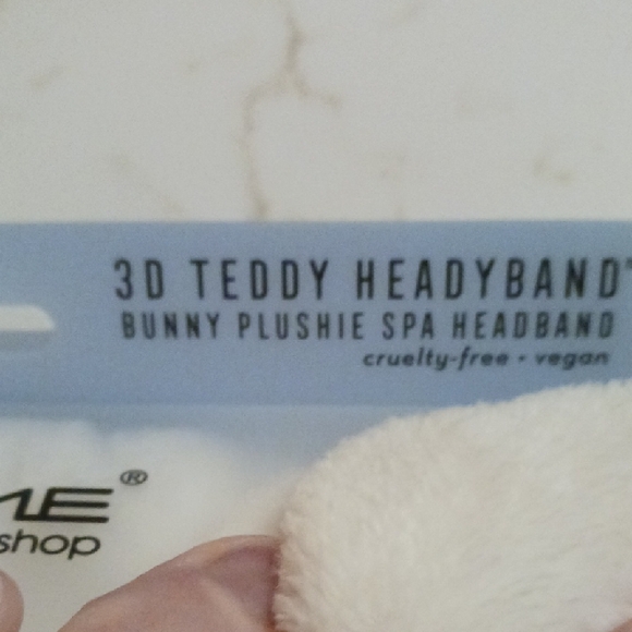 Spa Headband Plush Easter Bunny By The Creme Shop. Hair Face Accessory NWT pink - Picture 3 of 3